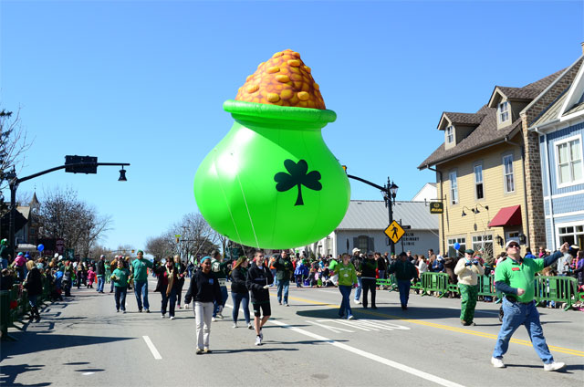 Dublin St. Patrick's Day parade pot of gold balloon