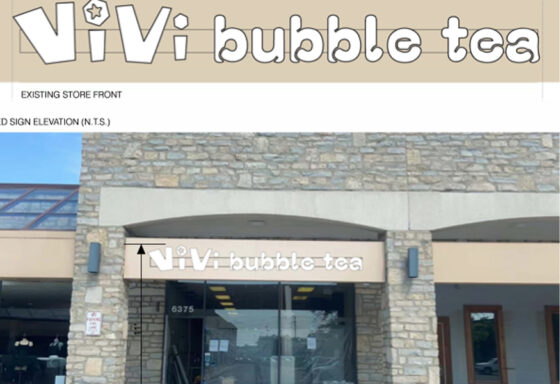 ViVi Bubble Tea Sign