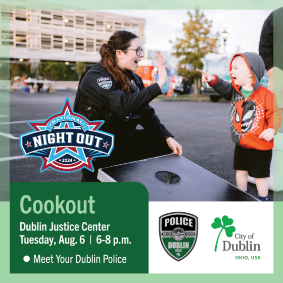 Dublin Police Host National Night Out Cookout